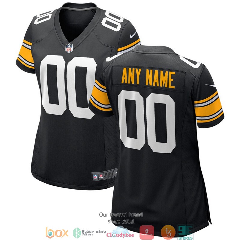 Personalized Black Pittsburgh Steelers Alternate Football Jersey word1