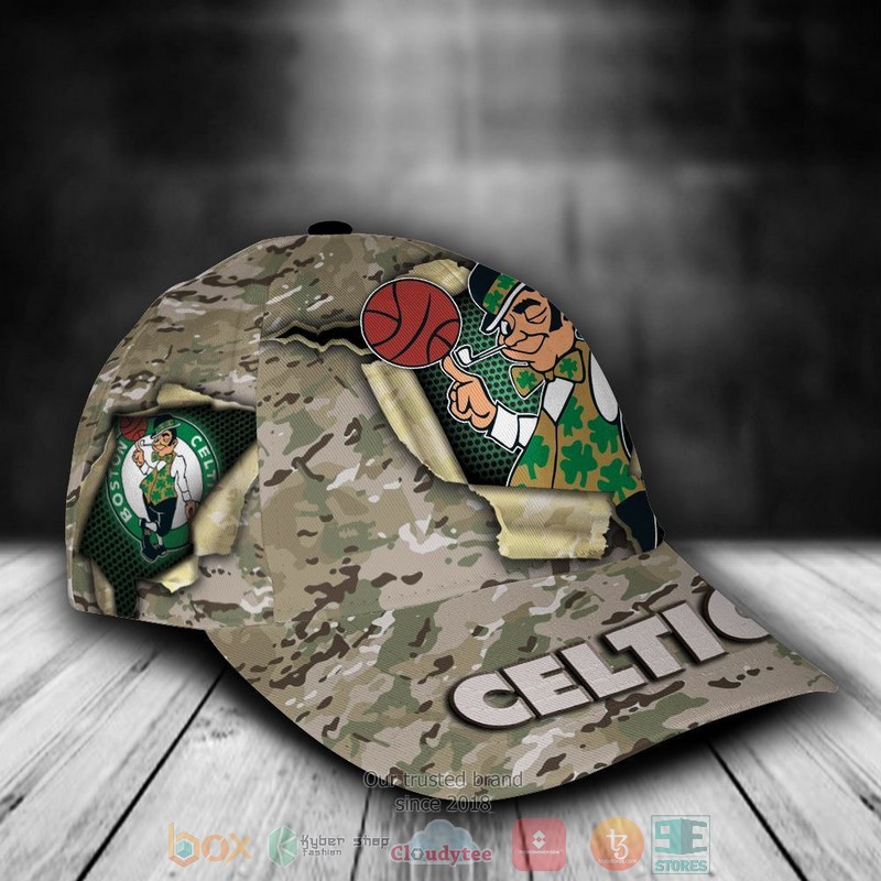 NEW Boston Celtics Camo Mascot Custom name Cap Hat 3 NEW Boston Celtics Camo Mascot Custom name Cap Hat word2