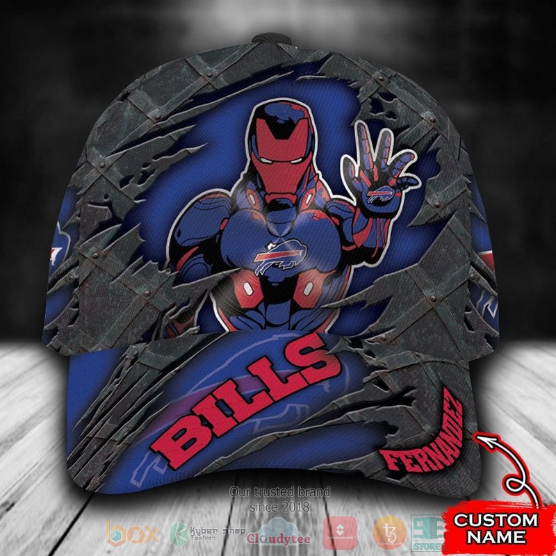 BEST Personalized Buffalo Bills Iron Man custom Hat 1 BEST Personalized Buffalo Bills Iron Man custom Hat word1
