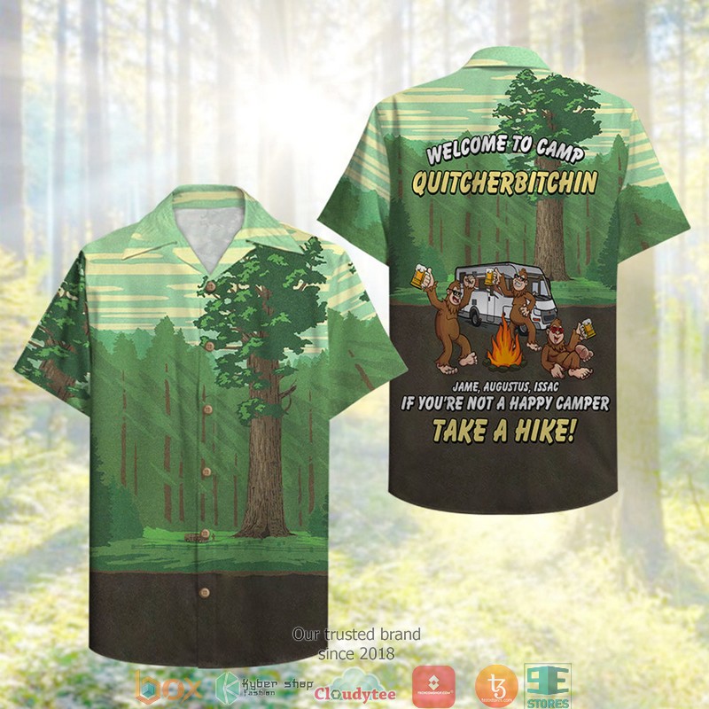 Personalized Camping Bigfoot Welcome To Camp Hawaiian shirt 1 Personalized Camping Bigfoot Welcome To Camp Hawaiian shirt word2