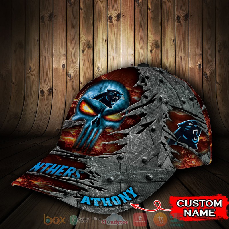 NEW Carolina Panthers Skull Custom name Cap Hat 3 NEW Carolina Panthers Skull Custom name Cap Hat word1