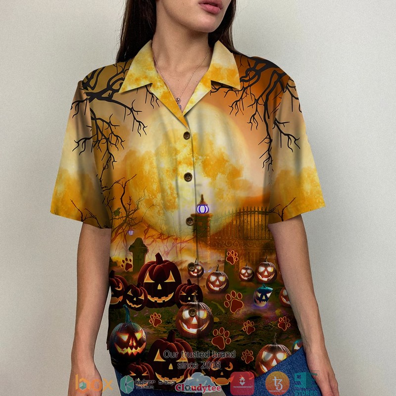 Personalized Cat Halloween Happy Meow O Ween Hawaiian shirt 4 Personalized Cat Halloween Happy Meow O Ween Hawaiian shirt word2