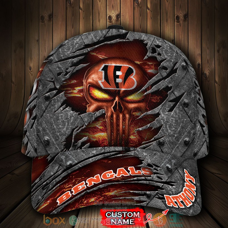 NEW Cincinnati Bengals Classic Custom name Hat Skull Custom name Hat word1
