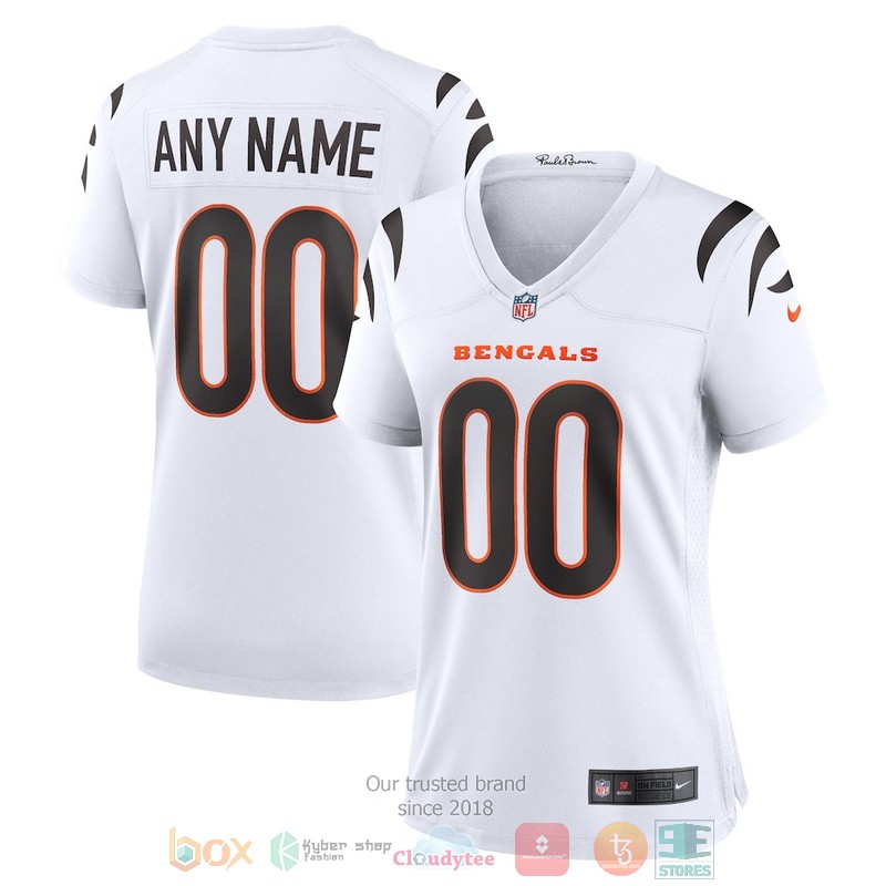NEW Personalized Cincinnati Bengals Game Custom White Football Jersey