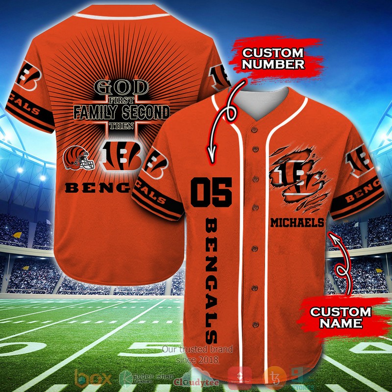 Personalized Cincinnati Bengals NFL Baseball Jersey Shirt