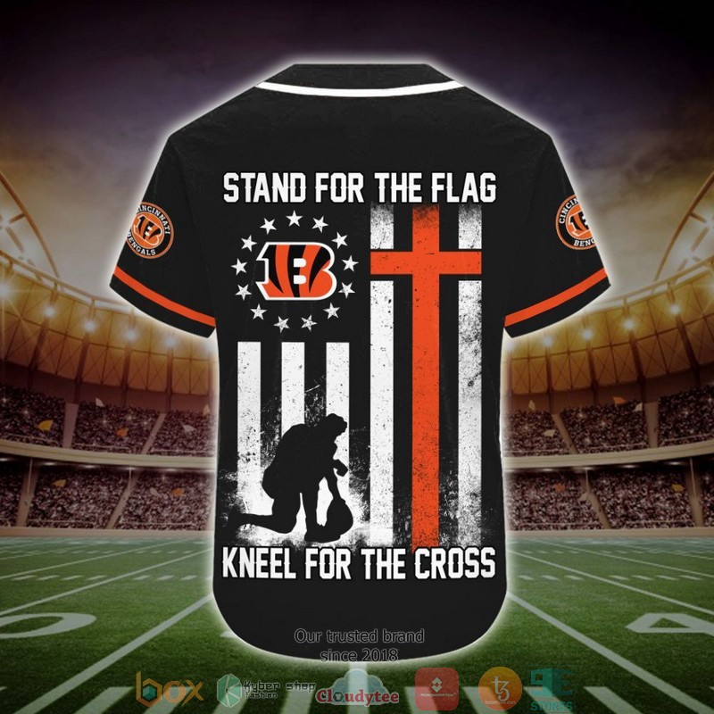 Personalized Cincinnati Bengals NFL Stand for the flag Baseball Jersey Shirt word2