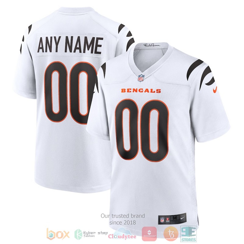 NEW Personalized Cincinnati Bengals White Game Custom Football Jersey