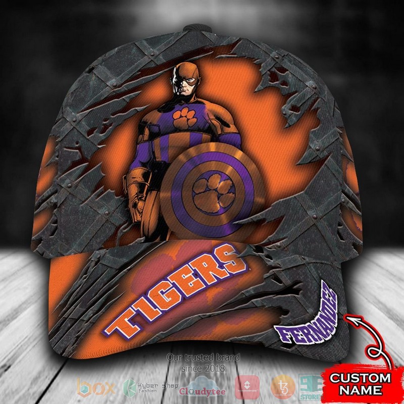 BEST Personalized Clemson Tigers Captain America custom Hat 8 BEST Personalized Clemson Tigers Captain America custom Hat word2