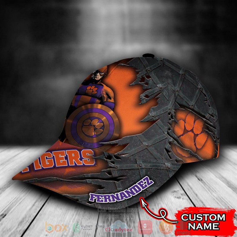 BEST Personalized Clemson Tigers Captain America custom Hat 3 BEST Personalized Clemson Tigers Captain America custom Hat word3
