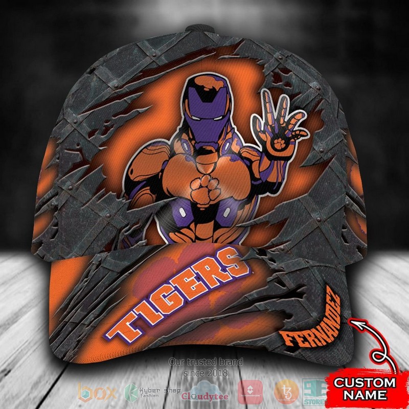 BEST Personalized Clemson Tigers Iron Man custom Hat word1