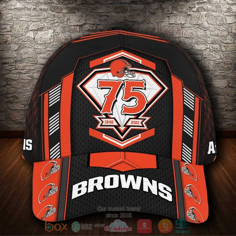 NEW Cleveland Browns Anniversary Custom name Cap Hat word3