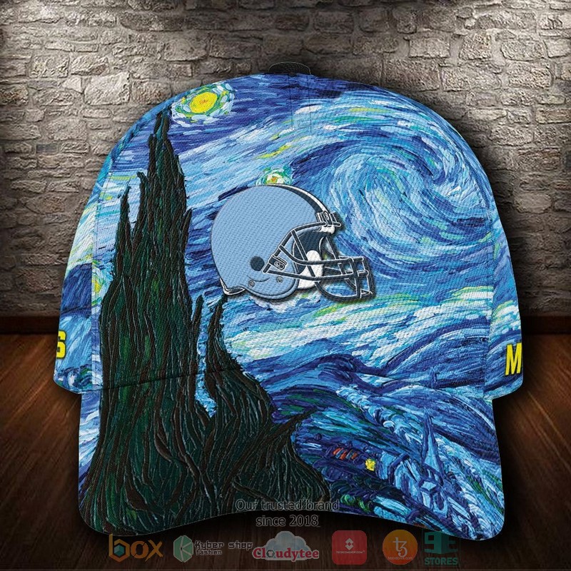 NEW Cleveland Browns Van Gogh Custom name Cap Hat word2