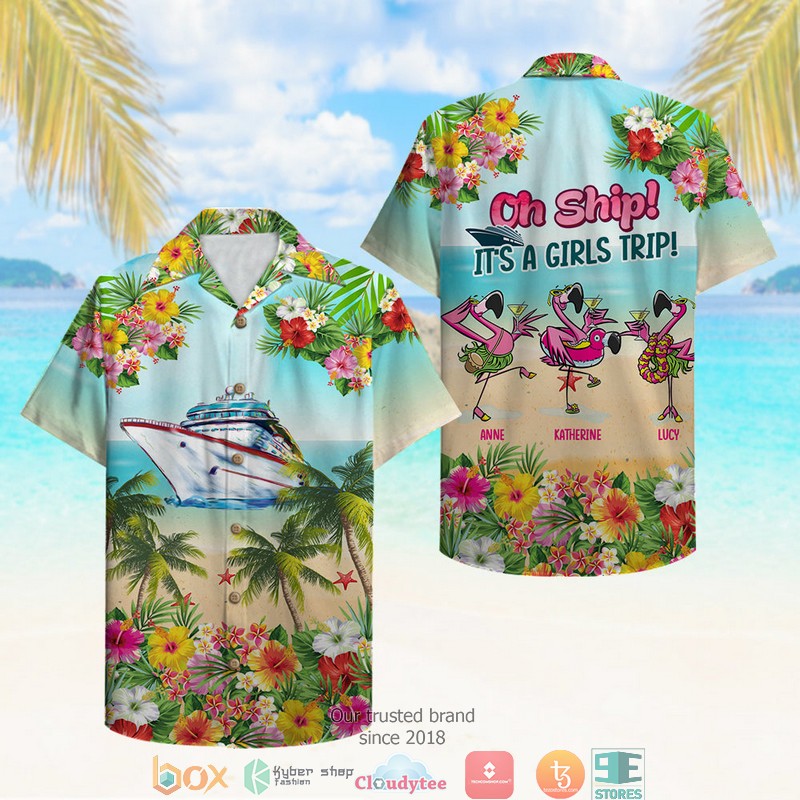 Personalized Cruise Flamingo Oh Ship Its A Girls Trip Hawaiian shirt 2 Personalized Cruise Flamingo Oh Ship Its A Girls Trip Hawaiian shirt word2