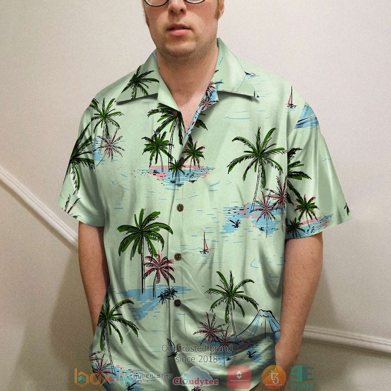 Personalized Cruising Yes I'm A Spoiled Lady Palm Tree Pattern Hawaiian Shirt word2
