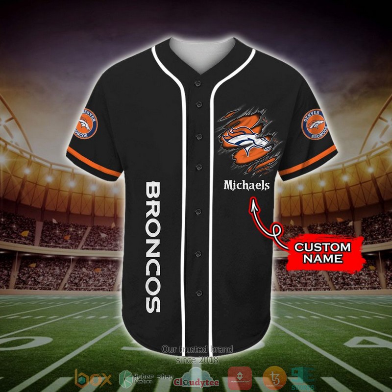 Personalized Denver Broncos NFL Stand for the flag Baseball Jersey Shirt 2 Personalized Denver Broncos NFL Stand for the flag Baseball Jersey Shirt word1