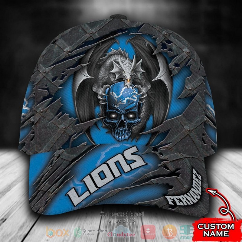 BEST Personalized Detroit Lions Dragon custom Hat word3