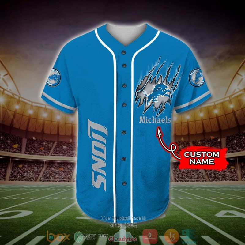 Personalized Detroit Lions Mascot NFL Baseball Jersey Shirt 2 Personalized Detroit Lions Mascot NFL Baseball Jersey Shirt word2