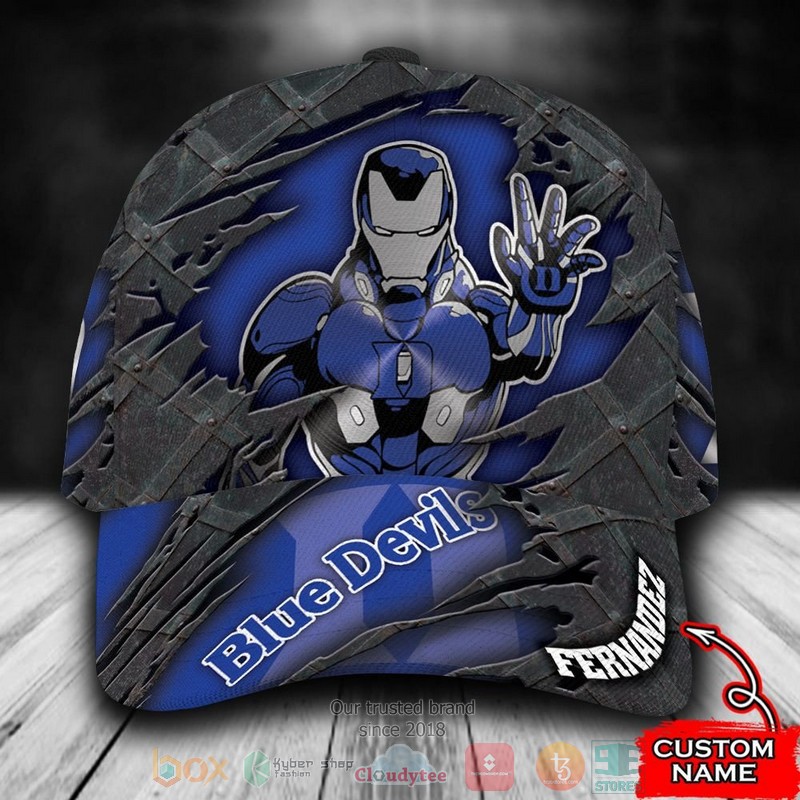 BEST Personalized Duke Blue Devils Iron Man custom Hat