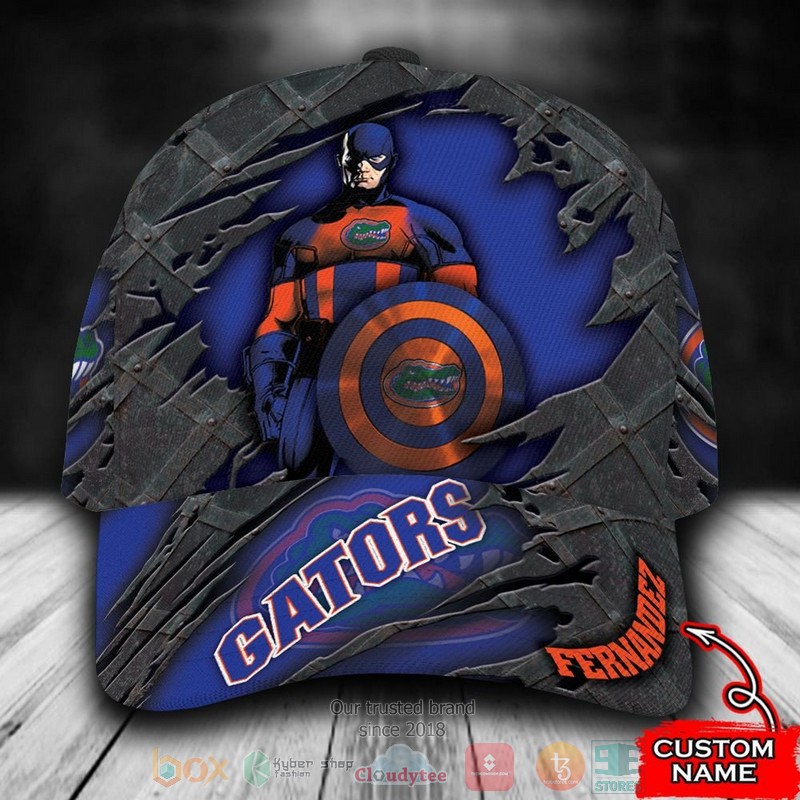 BEST Personalized Florida Gators Captain America custom Hat word3