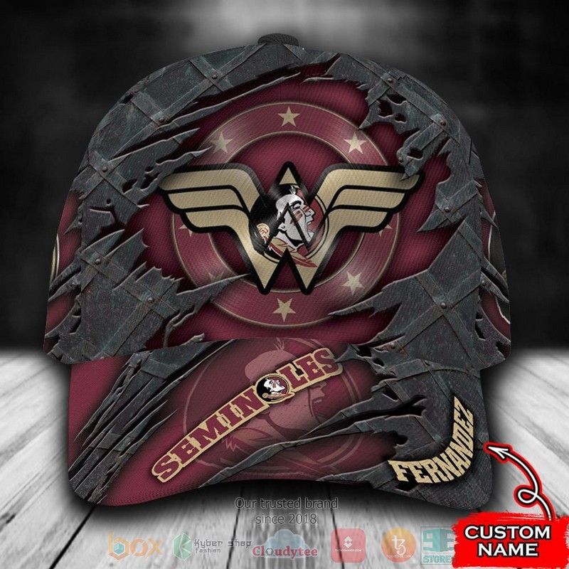 BEST Personalized Florida State Seminoles Wonder Woman custom Hat word2