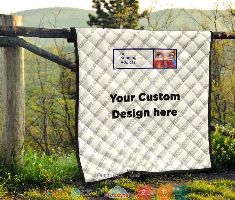 Personalized For Reading Addicts Quilt word3