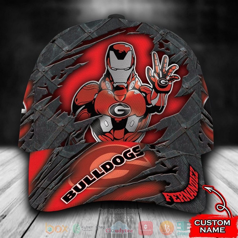 BEST Personalized Georgia Bulldogs Iron Man custom Hat word3