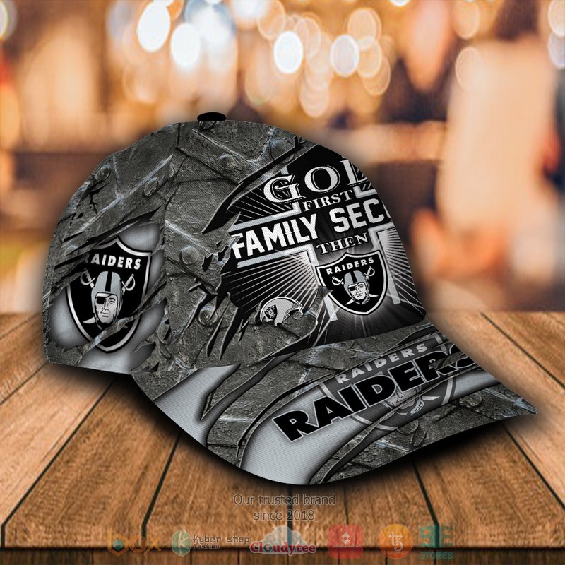 BEST Personalized God First Family Second Then Las Vegas Raiders custom Hat 2 BEST Personalized God First Family Second Then Las Vegas Raiders custom Hat word1