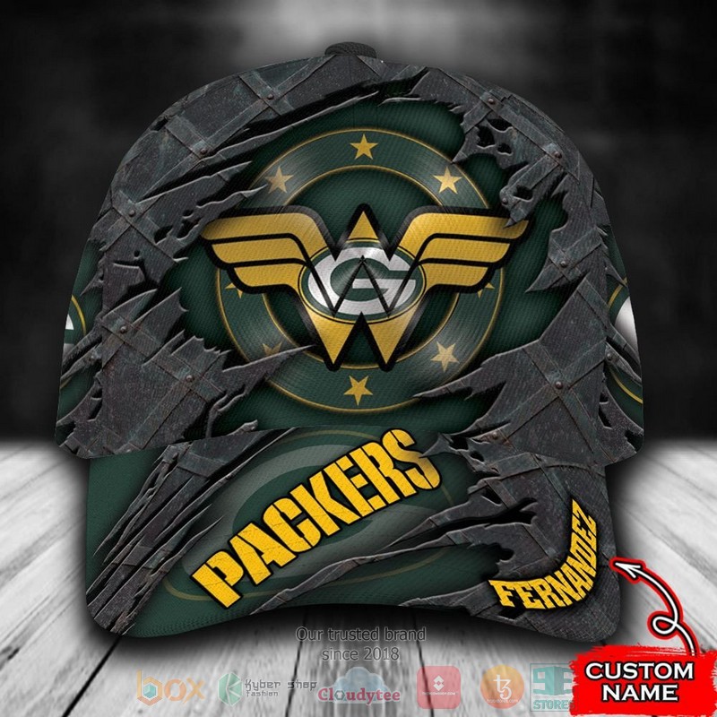 BEST Personalized Green Bay Packers Wonder Woman custom Hat word3