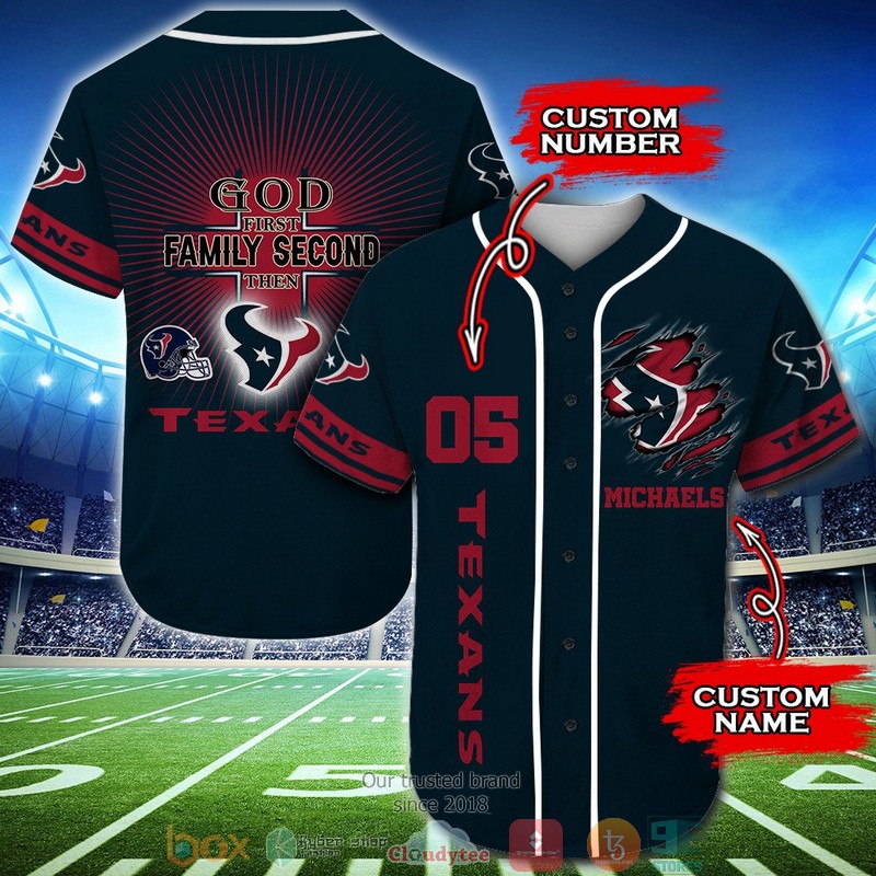 Personalized Houston Texans NFL God First Family Second then Baseball Jersey Shirt 4 Personalized Houston Texans NFL God First Family Second then Baseball Jersey Shirt word3
