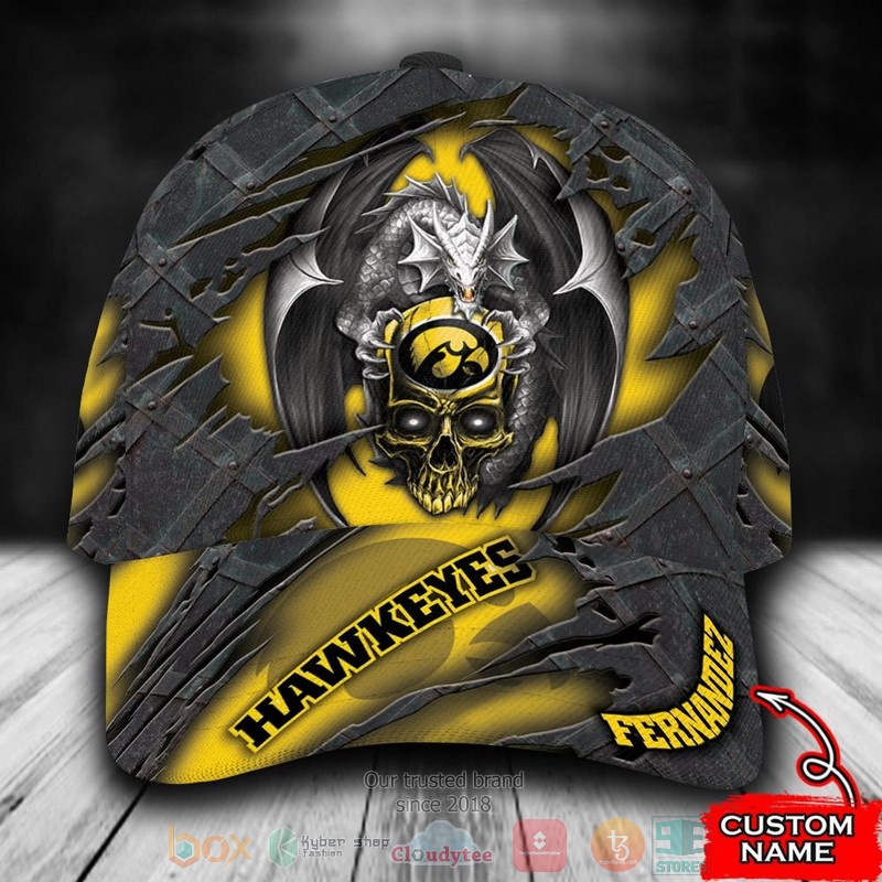 BEST Personalized Iowa Hawkeyes Dragon custom Hat word1