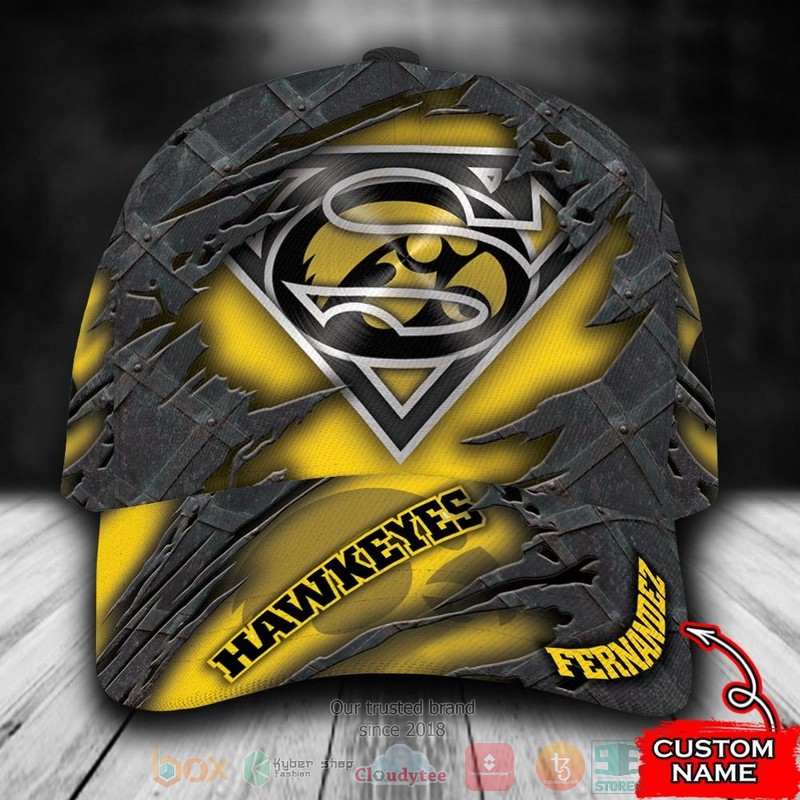 BEST Personalized Iowa Hawkeyes Superman custom Hat