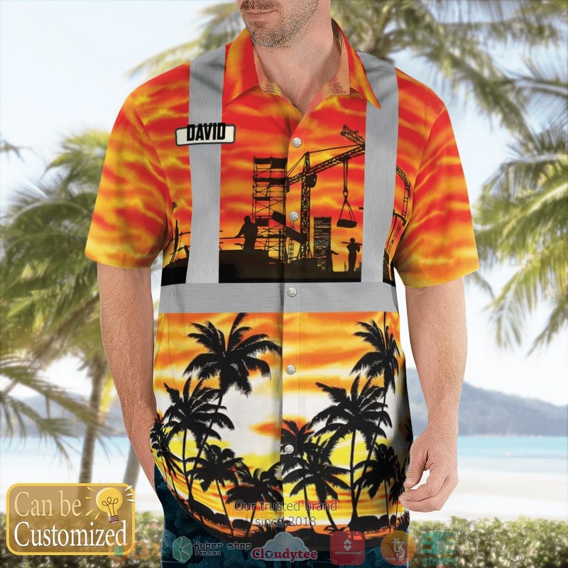 NEW Personalized Ironworker Sunset custom Aloha Shirt 6