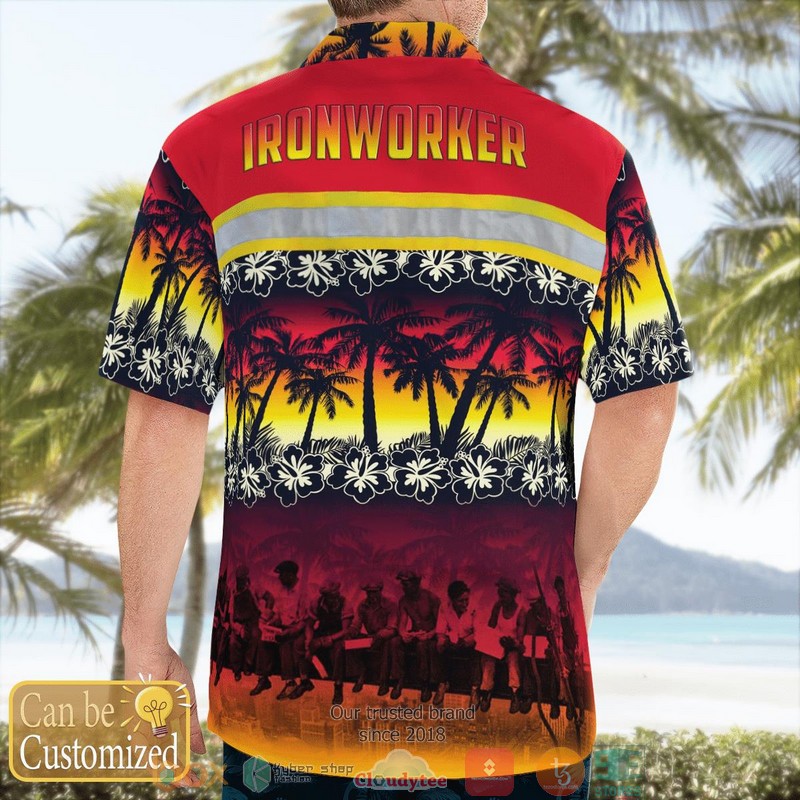 NEW Personalized Ironworker Sunset palm tree custom Aloha Shirt 4 NEW Personalized Ironworker Sunset palm tree custom Aloha Shirt word2