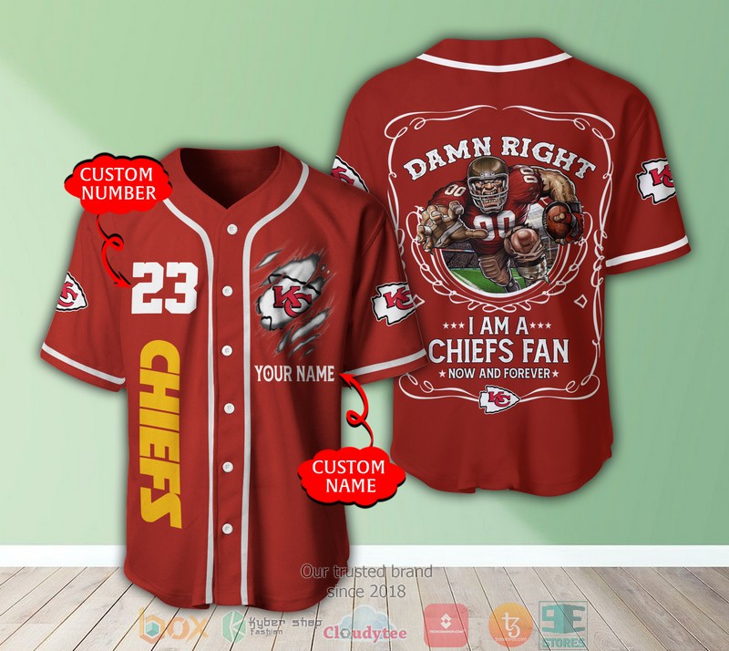 Personalized Kansas City Chiefs NFL Baseball Jersey Shirt word3