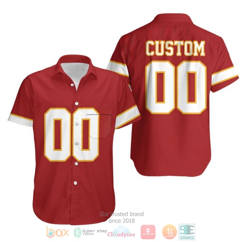 BEST Personalized Kansas City Chiefs Red Custom Hawaii Shirt word2