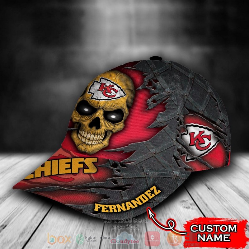 BEST Personalized Kansas City Chiefs Skull custom Hat 3 BEST Personalized Kansas City Chiefs Skull custom Hat word3