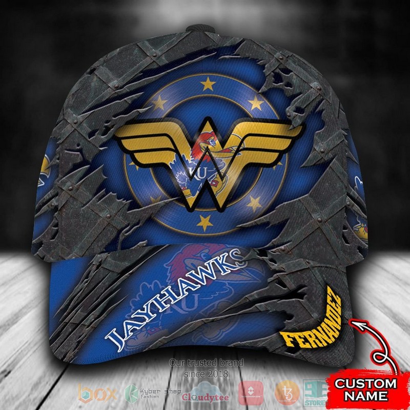 BEST Personalized Kansas Jayhawks Wonder Wonman custom Hat word3