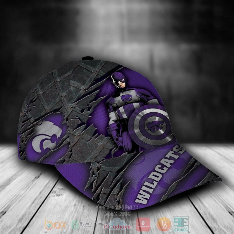 BEST Personalized Kansas State Wildcats Captain America custom Hat 2 BEST Personalized Kansas State Wildcats Captain America custom Hat word3