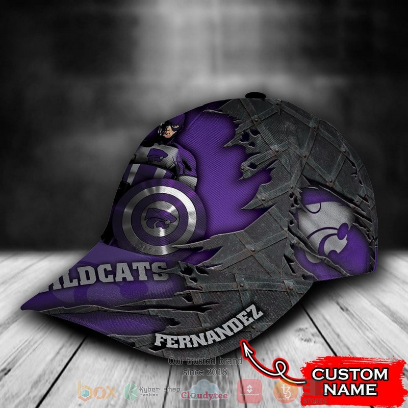 BEST Personalized Kansas State Wildcats Captain America custom Hat 3 BEST Personalized Kansas State Wildcats Captain America custom Hat word3