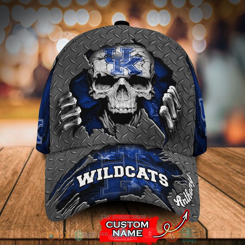 NEW Kentucky Wildcats Skull Custom name Cap Hat word2