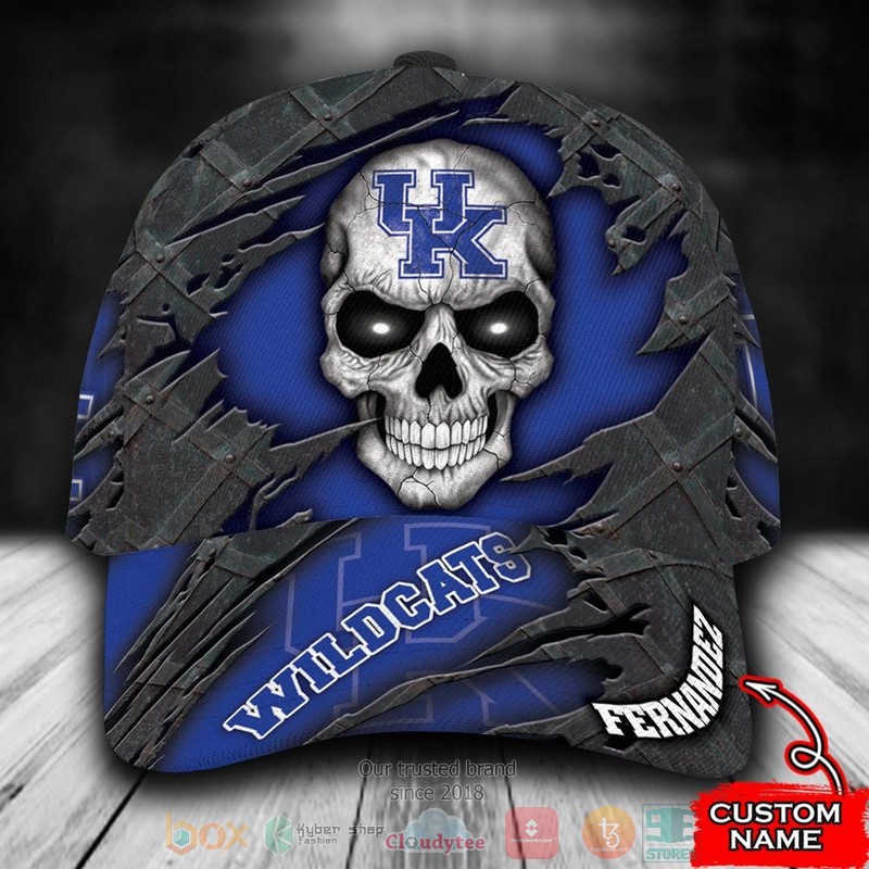 BEST Personalized Kentucky Wildcats Skull custom Hat word1