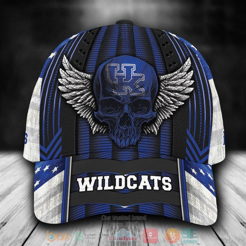 BEST Personalized Kentucky Wildcats Skull Wing custom Hat word1