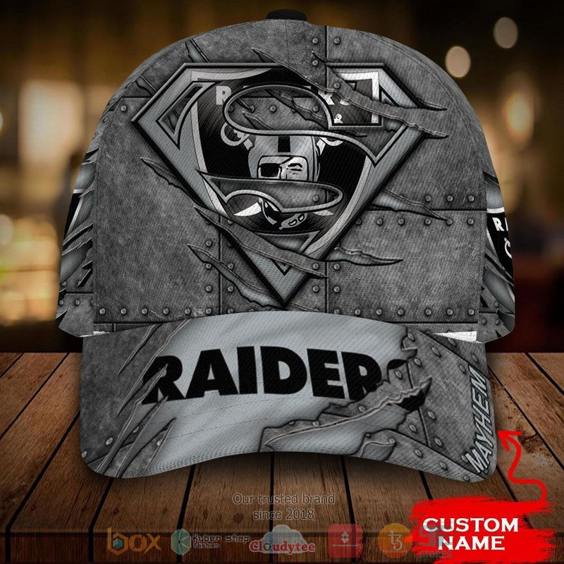 NEW Las Vegas Raiders Superman Custom name Cap Hat word3