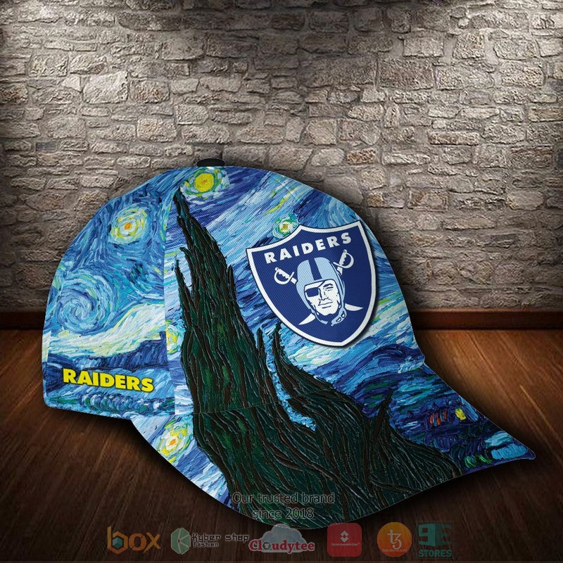 NEW Las Vegas Raiders Van Gogh Custom name Cap Hat 2 NEW Las Vegas Raiders Van Gogh Custom name Cap Hat word1