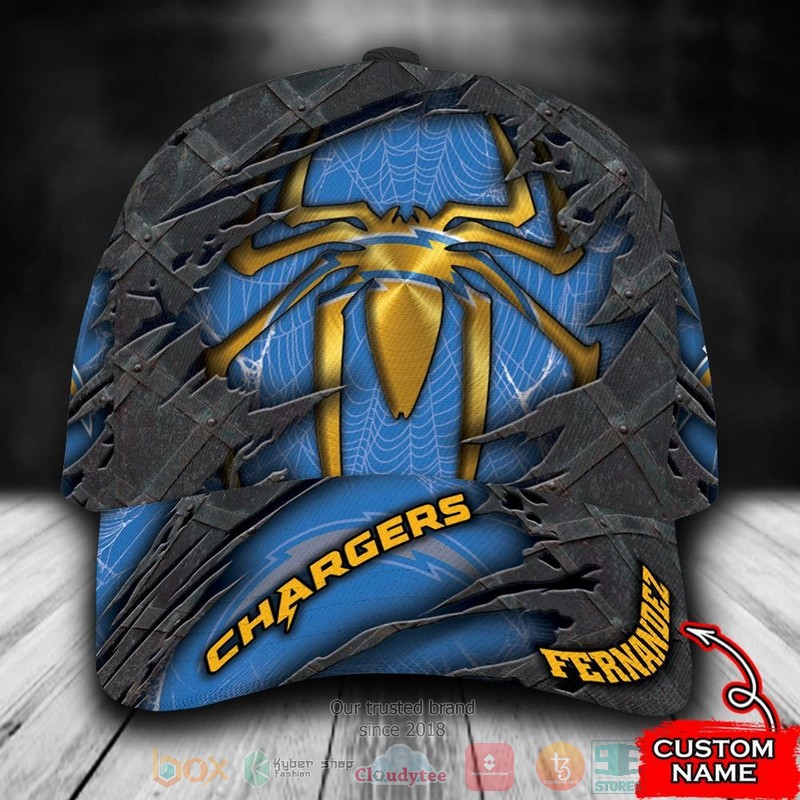 BEST Personalized Los Angeles Chargers Spider Man custom Hat word2