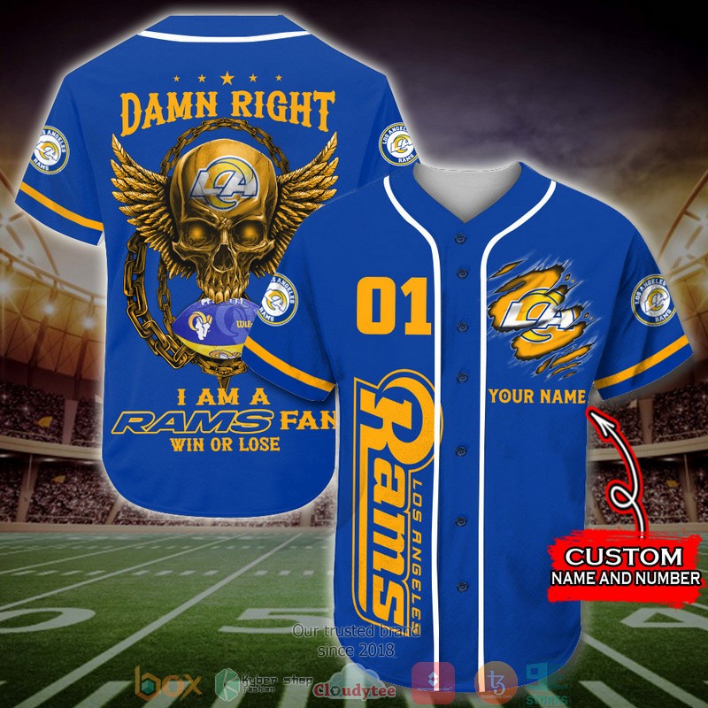 Personalized Los Angeles Rams NFL Baseball Jersey Shirt 1 Personalized Los Angeles Rams NFL Baseball Jersey Shirt word1
