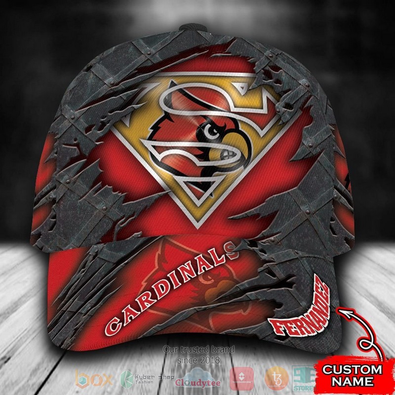 BEST Personalized Louisville Cardinals Superman custom Hat word2