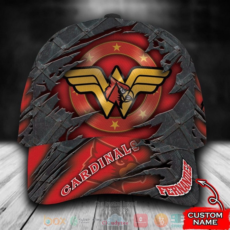 BEST Personalized Louisville Cardinals Wonder Wonman custom Hat word2