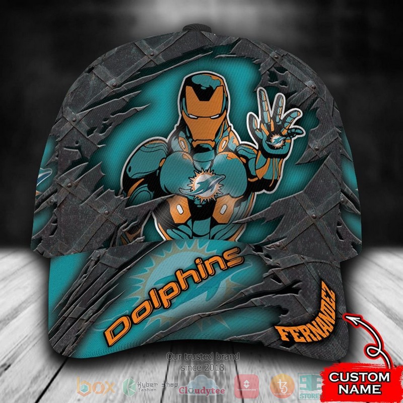 BEST Personalized Miami Dolphins Iron Man custom Hat 1 BEST Personalized Miami Dolphins Iron Man custom Hat word2