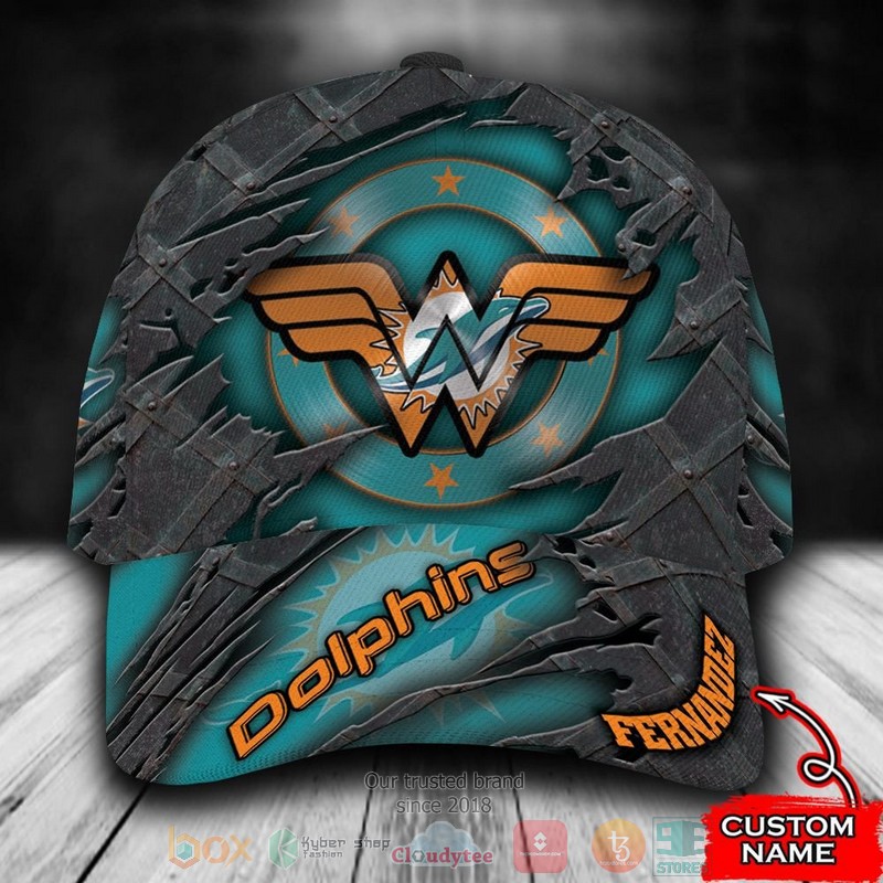 BEST Personalized Miami Dolphins Wonder Woman custom Hat word2